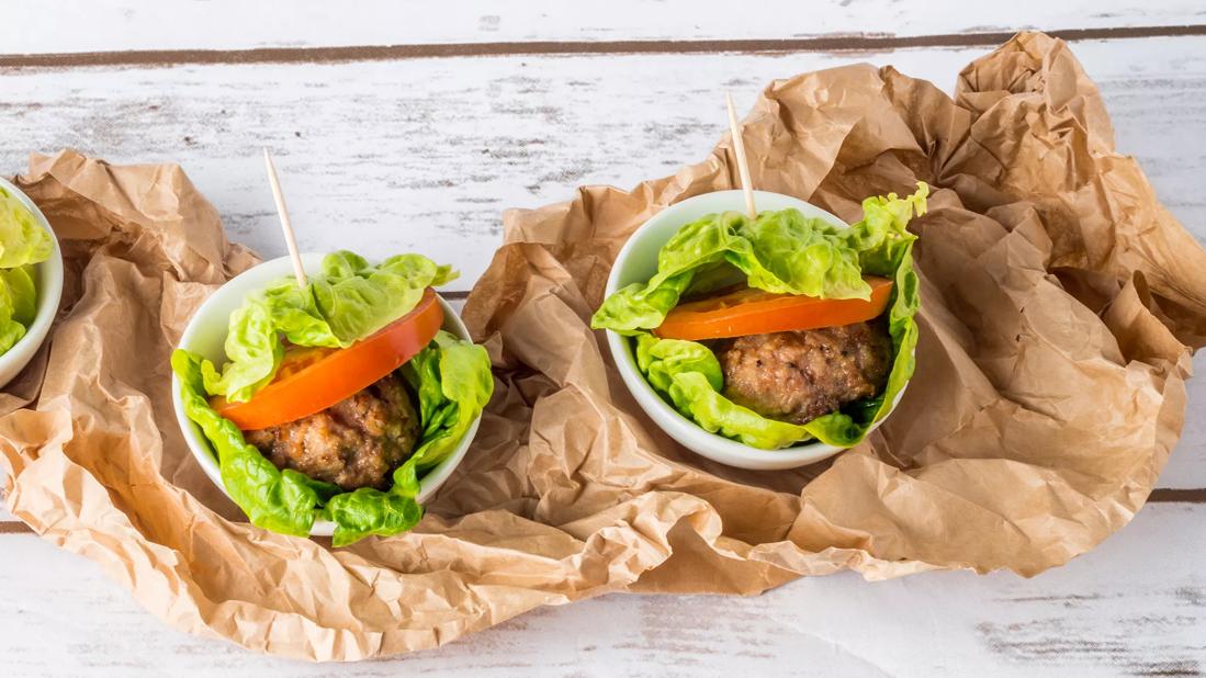 lettuce wrapped burgers 521311872